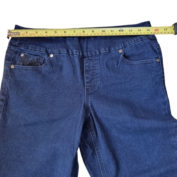 Northern Reflections Dark Denim Embroidered Jeans - Picture 5 of 9